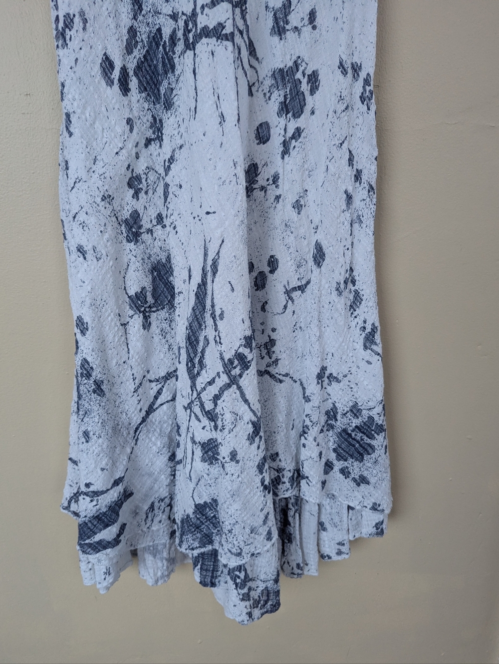 Nina Murati Sleeveless Gray/Navy Blue & White Italian Cotton Dress (SIZE MEDIUM) - Picture 4 of 11